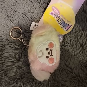 BTS BT21 Rainbow Flatfur Chimmy Keychain